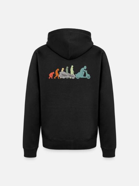 Scooter Mobylette Mobylette Scooter Évolution - Veste à capuche bio Premium Unisexe - noir
