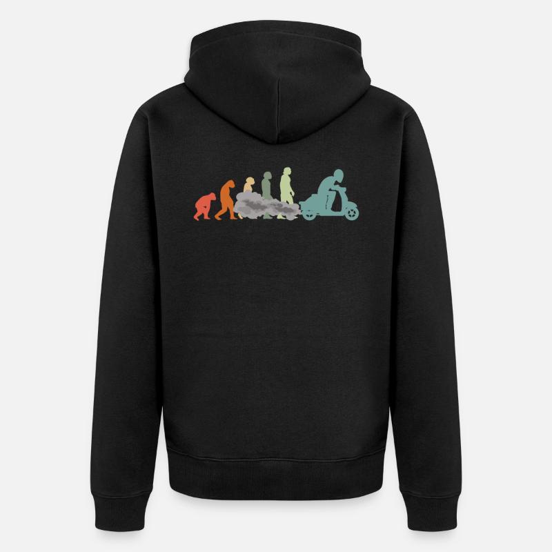 Scooter Mobylette Mobylette Scooter Évolution - Veste à capuche bio Premium Unisexe - noir
