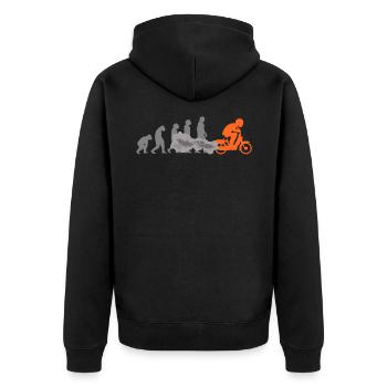 Moped Moped Scooter Moped Evolution Moped Driver Accessories - Unisex Premium Organic Zip Hoodie - black - Back - Nico (187cm)