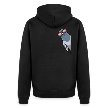 Éleveur de pigeons pigeons colombophile - Veste à capuche bio Premium Unisexe - noir - Dos - Nico (187cm)