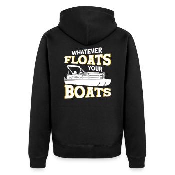 Bateau capitaine Pontoon bateau - Veste à capuche bio Premium Unisexe - noir - Dos - Nico (187cm)
