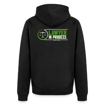 Lawyer Gift Law Lawyer - Unisex Premium Organic Zip Hoodie - black - Back - Nico (187cm)