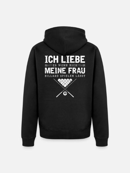 Pool Billard - Unisex Premium Bio Zip Hoodie - Schwarz