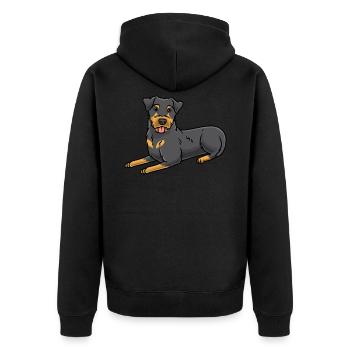 Chien de chasse - Veste à capuche bio Premium Unisexe - noir - Dos - Nico (187cm)