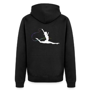 Gymnastique rythmique pour les gymnastes - Veste à capuche bio Premium Unisexe - noir - Dos - Nico (187cm)