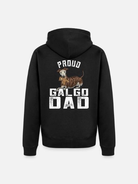 Galgo Espanol Papa - Unisex Premium Organic Zip Hoodie - black