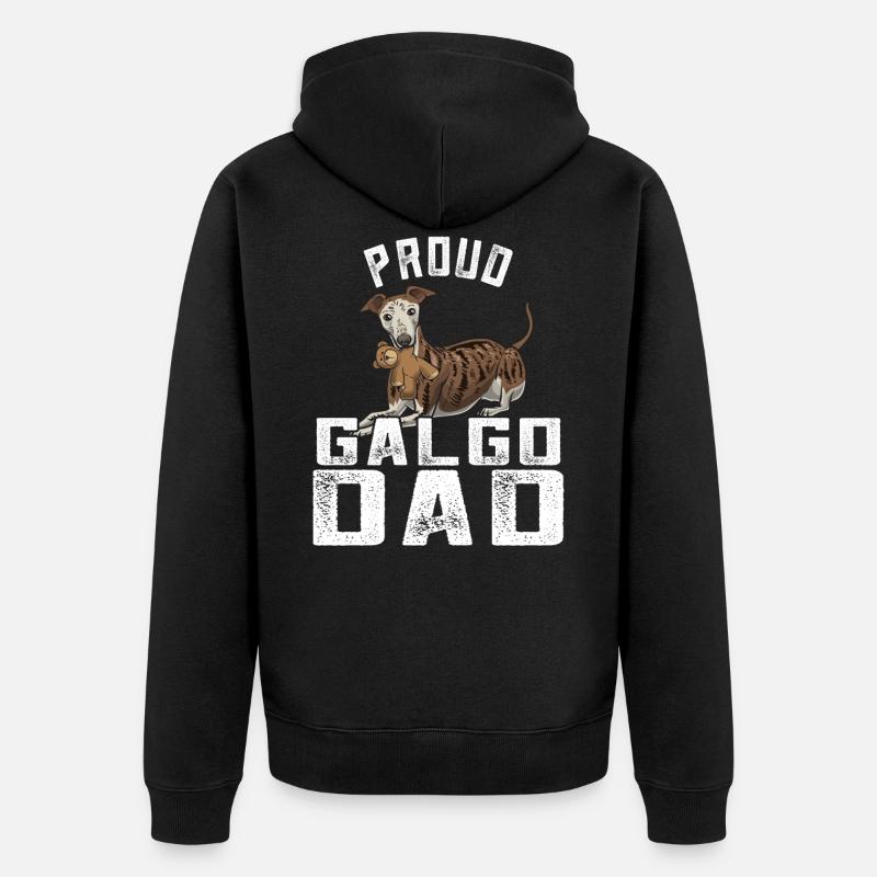 Galgo Espanol Papa - Veste à capuche bio Premium Unisexe - noir