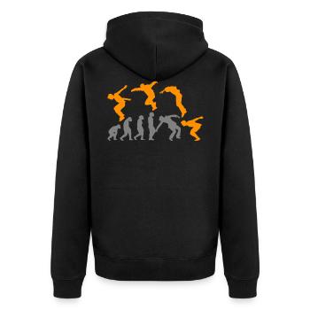 Parkour Parkour Runner Obstacle Parkour Evolution - Veste à capuche bio Premium Unisexe - noir - Dos - Nico (187cm)