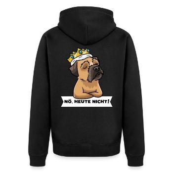 Sturer Border Terrier Hund lustig Borderterrier - Unisex Premium Bio Zip Hoodie - Schwarz - Hinten - Nico (187cm)