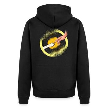 Dog Dog Owner Cats or Dog Lovers Dogs - Unisex Premium Organic Zip Hoodie - black - Back - Nico (187cm)