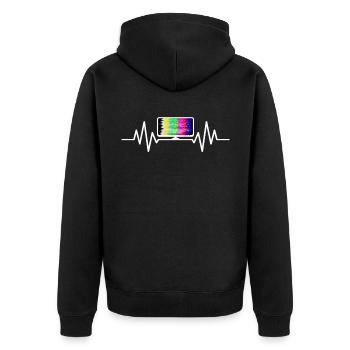 TV streaming cardio-battements tv séries Movie Internet - Veste à capuche bio Premium Unisexe - noir - Dos - Nico (187cm)