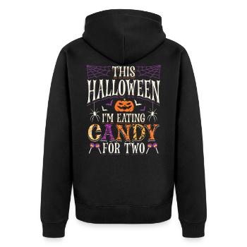 Halloween Enceinte - Veste à capuche bio Premium Unisexe - noir - Dos - Nico (187cm)