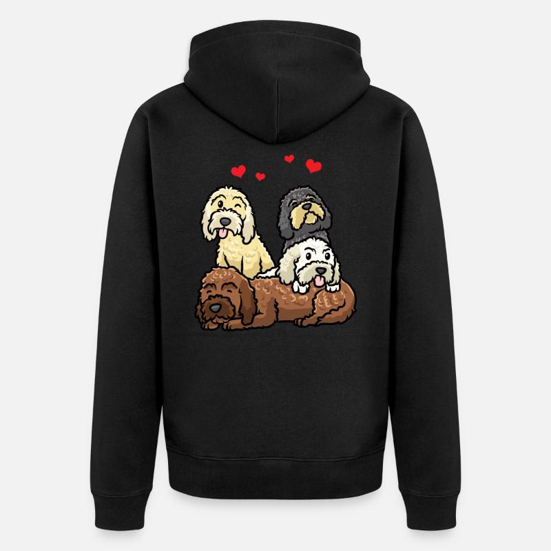 Cockapoo Hund Cockerpoo - Unisex Premium Bio Zip Hoodie - Schwarz
