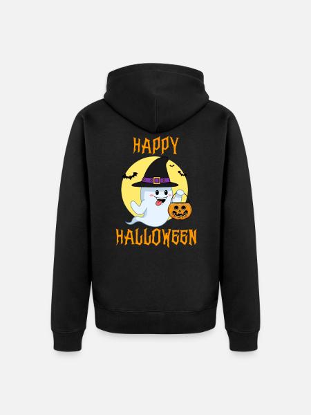 Halloween Halloween Halloween Halloween Halloween - Premium økologisk unisex-hættejakke - sort