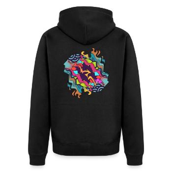 Art de rue Art abstrait - Veste à capuche bio Premium Unisexe - noir - Dos - Nico (187cm)