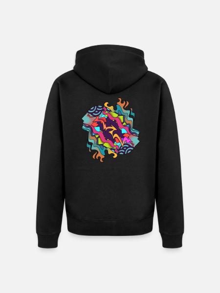Street Art Abstract Art - Unisex Premium Organic Zip Hoodie - black