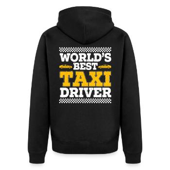 World's Best Taxi Driver Taxicab Cab Driver Cabbie - Unisex Premium Organic Zip Hoodie - black - Back - Nico (187cm)