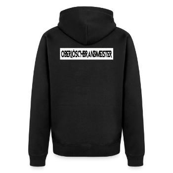 Freiwillige Feuerwehr Feuerwehrmann Geschenk - Unisex Premium Bio Zip Hoodie - Schwarz - Hinten - Nico (187cm)