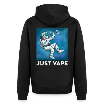 Juste Vape Steam Cadeau - Veste à capuche bio Premium Unisexe - noir - Dos - Nico (187cm)