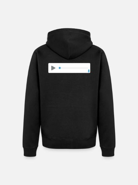 Voice Messages Audio Files - Unisex Premium Organic Zip Hoodie - black