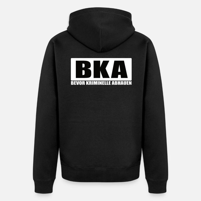 Polizei Bundes Grenz Schutz Design - Unisex Premium Bio Zip Hoodie - Schwarz