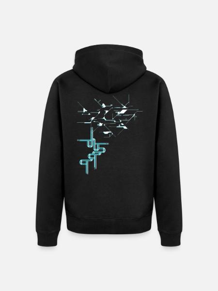 Techno Music Raver - Unisex Premium Organic Zip Hoodie - black