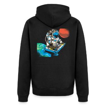 Techno Astronaute Musique Raver - Veste à capuche bio Premium Unisexe - noir - Dos - Nico (187cm)