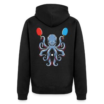 Tennis de table Octopus Joueur de tennis de table Sport - Veste à capuche bio Premium Unisexe - noir - Dos - Nico (187cm)