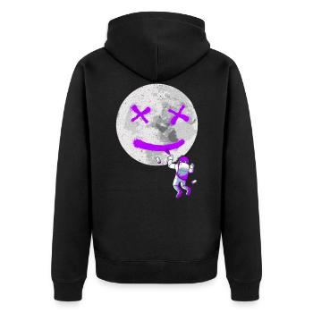 Graffiti Astronaut Spray Paint Street Art Drawing - Unisex Premium Organic Zip Hoodie - black - Back - Nico (187cm)