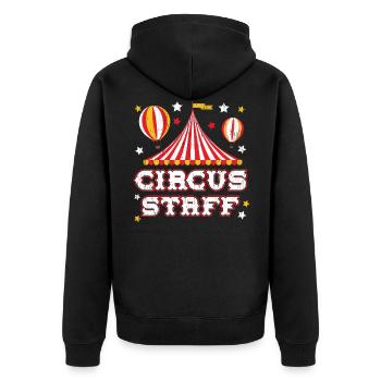 Circus Staff Circus Event Sécurité Carnaval - Veste à capuche bio Premium Unisexe - noir - Dos - Nico (187cm)
