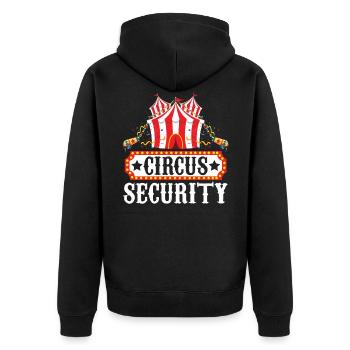 Cirque Sécurité Cirque Événement Personnel Carnaval - Veste à capuche bio Premium Unisexe - noir - Dos - Nico (187cm)