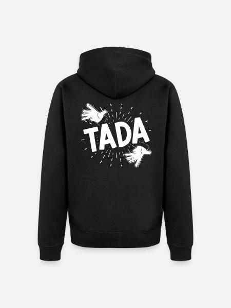 Tada Magician Magic Tricks Wizardry Illusionist - Unisex Premium Organic Zip Hoodie - black