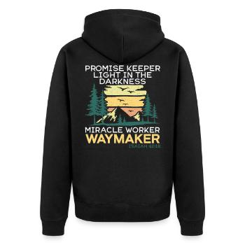 Christian Believer Religious Pastor Bible - Unisex Premium Organic Zip Hoodie - black - Back - Nico (187cm)