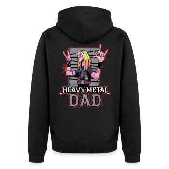 Heavy Metal Papa Heavy Metal Cadeau - Veste à capuche bio Premium Unisexe - noir - Dos - Nico (187cm)