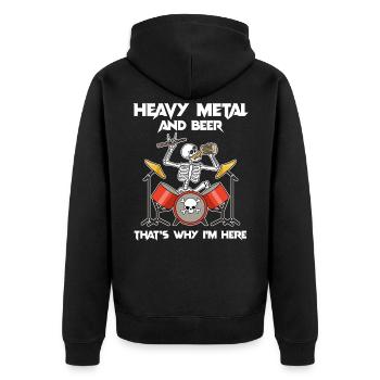 Heavy Metal Beer Heavy Metal Cadeau - Veste à capuche bio Premium Unisexe - noir - Dos - Nico (187cm)