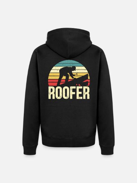 Dachdecker Dachdecker Mechaniker Dachdecker Beruf - Unisex Premium Bio Zip Hoodie - Schwarz