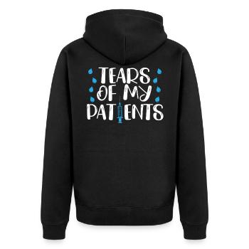 Tears Of My Patients Doctor Physician Medical - Unisex Premium Organic Zip Hoodie - black - Back - Nico (187cm)