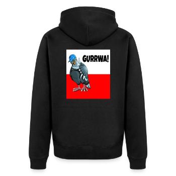. Polish Gurrwa Kurwa Saying Speak Polish - Unisex Premium Organic Zip Hoodie - black - Back - Nico (187cm)