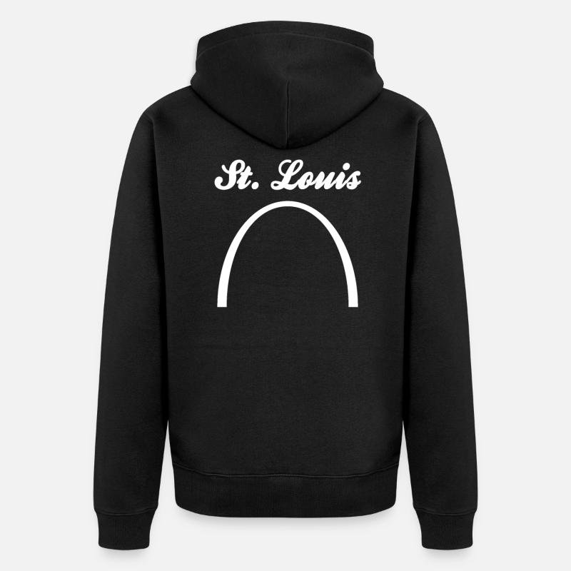 St Louis Gateway Arch Saint Louis États-Unis - Veste à capuche bio Premium Unisexe - noir