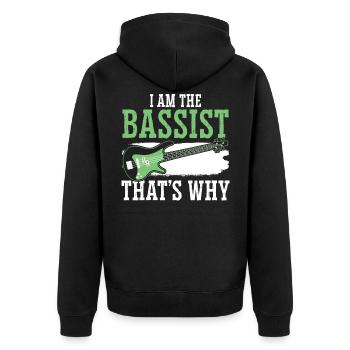 Je suis le bassiste C’est pourquoi bassiste - Veste à capuche bio Premium Unisexe - noir - Dos - Nico (187cm)