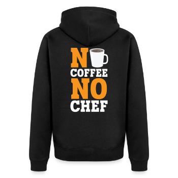 Pas de café Pas de chef Buveur de caféine Expert en cuisine - Veste à capuche bio Premium Unisexe - noir - Dos - Nico (187cm)