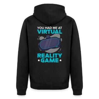 Réalité virtuelle VR Gamer Technology Gaming - Veste à capuche bio Premium Unisexe - noir - Dos - Nico (187cm)