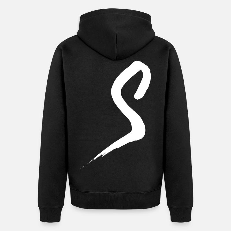 Trendy Cool Stylish S Lettre - Veste à capuche bio Premium Unisexe - noir