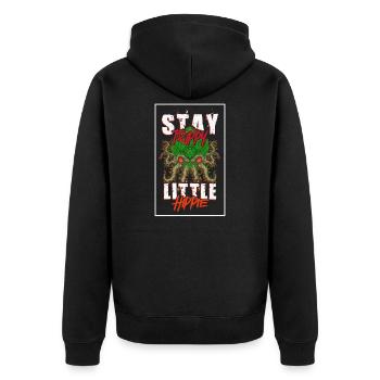 Séjour Trippy Little Hippie Weed Cannabis 420 - Veste à capuche bio Premium Unisexe - noir - Dos - Nico (187cm)