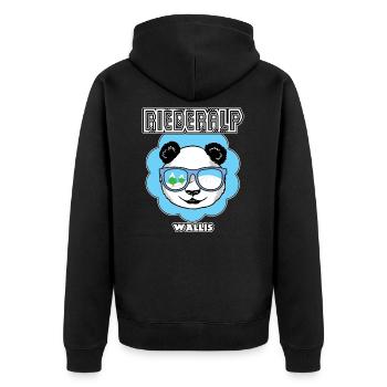 Panda Bear Riederalp Valais Apres Ski - Veste à capuche bio Premium Unisexe - noir - Dos - Nico (187cm)