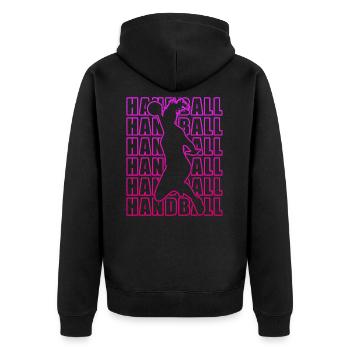 Handballeur - Veste à capuche bio Premium Unisexe - noir - Dos - Nico (187cm)