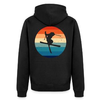 Slopestyle Freestyle Ski Femme Ski Freestyle - Veste à capuche bio Premium Unisexe - noir - Dos - Nico (187cm)