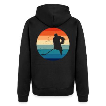 Hockey sur glace Hockey sur glace Hockey sur glace Hockey sur glace sp - Veste à capuche bio Premium Unisexe - noir - Dos - Nico (187cm)