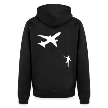 Avion Pilote de ligne Aviation Cadeau d’aviation - Veste à capuche bio Premium Unisexe - noir - Dos - Nico (187cm)