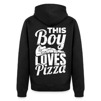 Garçon de pizza - Veste à capuche bio Premium Unisexe - noir - Dos - Nico (187cm)
